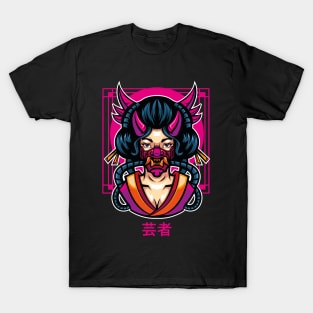 Geisha Oni Mask T-Shirt